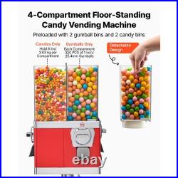 Uimoso Four-Compartment Candy Dispenser with Stand for Convenient Distribution