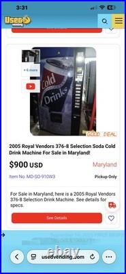 Used Royal 376-8 Soda Vending Machine