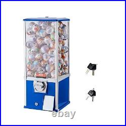 VEVOR 25H Gumball Machine Vending Coin Bank Vintage Gumballs Dispenser PS Bule