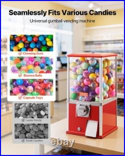 VEVOR Gumball Machine 21 inch Height 25-Cent Candy Vending Machine Dispenser
