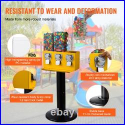 VEVOR Gumball Machine Vending Coin Bank Vintage Candy Dispenser Stand Yellow