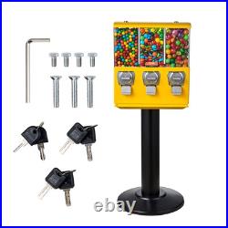 VEVOR Gumball Machine Vending Coin Bank Vintage Candy Dispenser Stand Yellow