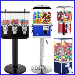VEVOR Gumball Machine Vintage Candy Vending Dispenser Coin Bank Red Blue Yellow