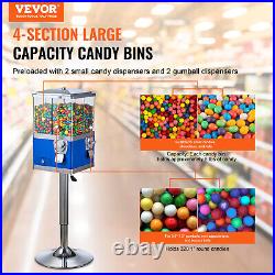VEVOR Gumball Machine with Stand Vending Coin Bank Vintage Candy Dispenser Bule