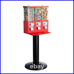 VEVOR Gumball Machine with Stand Vending Coin Bank Vintage Candy Dispenser Red