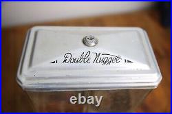 VINTAGE 1930s DOUBLE NUGGET PENNY CANDY NUT PEANUT GUMBALL COIN OPERATED MACHINE