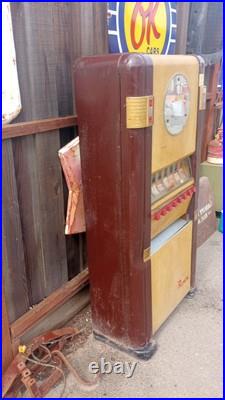 VINTAGE ROWE COIN OPERATED CIGARETTE VENDING MACHINE 1930's 1940's