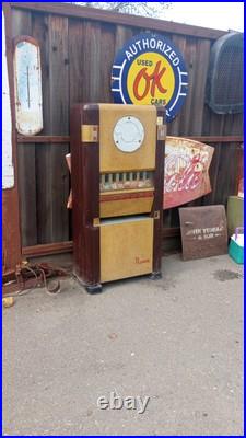 VINTAGE ROWE COIN OPERATED CIGARETTE VENDING MACHINE 1930's 1940's