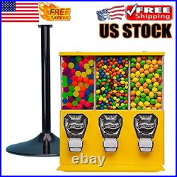 Vending Machine Commercial Gumball & Candy Stand Yellow Coin Operated Dispenser