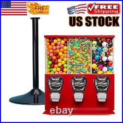 Vending Machine Commercial Gumball & Candy With Stand Interchangeable Canisters US