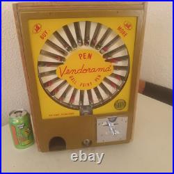 Vendorama Coin Op 10¢ Ballpoint Pen Vending Machine with Original Pens