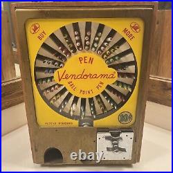 Vendorama Coin Op 10¢ Ballpoint Pen Vending Machine with Original Pens