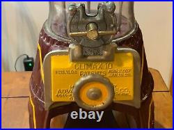 Very Rare Coin operated vending machine Climax 10 gumball peanut dispenser