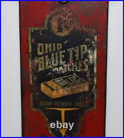 Vintage 1 Cent OHIO Blue Tip BOOK MATCHES Coin Op Dispenser Vending Machine