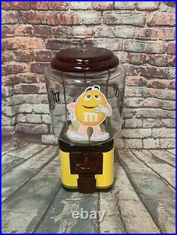 Vintage 10cent acorn glass globe themed m&m candy coin op vending machine