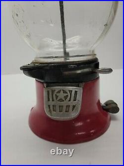 Vintage 1900s Columbus Gumball Machine coin op 1 cent Original Locks Included
