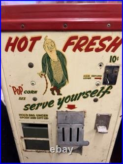 Vintage 1940's'Pop' Corn Sez Popcorn Vending Machine TC-10 Coin Operated