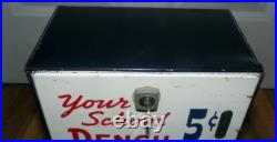 Vintage 1940s Reliance Pencil Dispenser 5 Cent Coin Operated Vending Machine