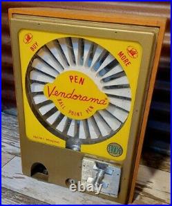 Vintage 1950's Coin Op. 10 Cent Vendorama Pen Vending Machine in EXCELLENT Cond