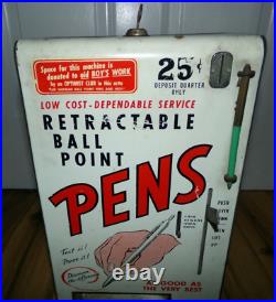 Vintage 1950's Retractable Ball Point Pen Coin Operated. 25 Cent Vending Machine