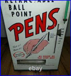 Vintage 1950's Retractable Ball Point Pen Coin Operated. 25 Cent Vending Machine