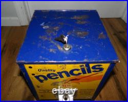 Vintage 1950s 10 Cent Dime Quality Pencils Coin Operated School Vending Machine