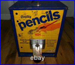 Vintage 1950s 10 Cent Dime Quality Pencils Coin Operated School Vending Machine
