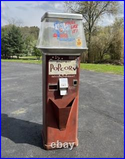 Vintage 1950s Cebco Gold Medal Automatic Popcorn Vending Machine Coin Operated Vintage 1950s Cebco Gold Medal Automatic Popcorn Vending Machine Coin Operated