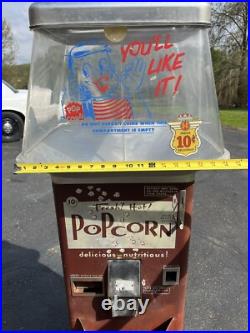 Vintage 1950s Cebco Gold Medal Automatic Popcorn Vending Machine Coin Operated Vintage 1950s Cebco Gold Medal Automatic Popcorn Vending Machine Coin Operated