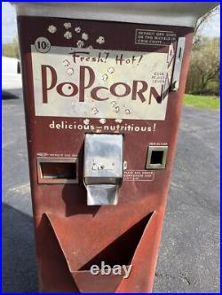 Vintage 1950s Cebco Gold Medal Automatic Popcorn Vending Machine Coin Operated Vintage 1950s Cebco Gold Medal Automatic Popcorn Vending Machine Coin Operated