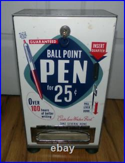 Vintage 1950s Servend Ball Point Pen Coin Operated. 25 Cent Vending Machine