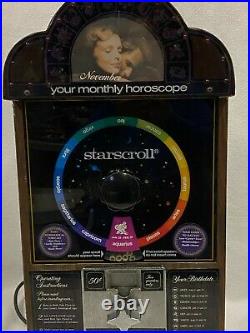 Vintage 1970 1980 Starscroll Zodiac Astrology Horoscope Vending Coin Op Machine