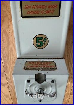 Vintage 5 Cent Prince Prophylactic coin up Vending Machine