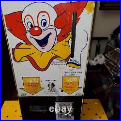 Vintage Bozo The Clown Big Top Balloon Coin Op Vending Machine Op Carnival