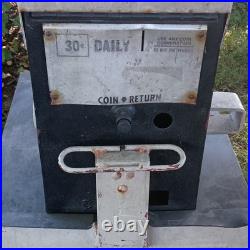 Vintage Cape Fear Art Alive Coin-Op Newspaper Vending Machine 30¢ with Stand