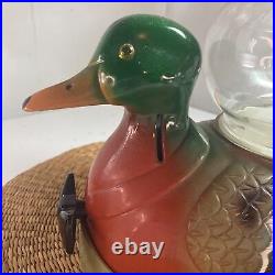 Vintage Carousel Industries Mallard Duck Coin Candy Dispenser Gumball Machine