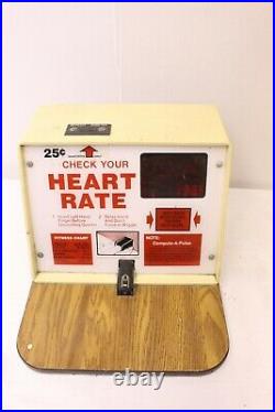 Vintage Check Your Heart Rate Machine Coin Operated Table Top Bar Machine