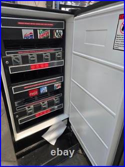 Vintage Coin Bill Operated Dual Layer Snack Soda Vending Machine Vintage Coin Bill Operated Dual Layer Snack Soda Vending Machine