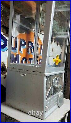 Vintage Coin Op Prize Machine Dispenser. 50 Prize. Unlocked. Working