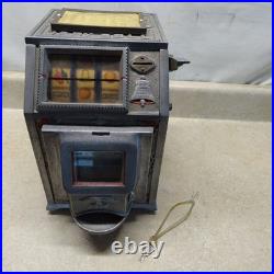 Vintage Coin Op Puritan Baby Bell Trade Simulator, 5 Cent Vending Machine, Works