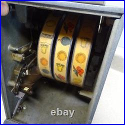 Vintage Coin Op Puritan Baby Bell Trade Simulator, 5 Cent Vending Machine, Works