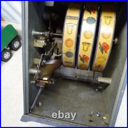 Vintage Coin Op Puritan Baby Bell Trade Simulator, 5 Cent Vending Machine, Works