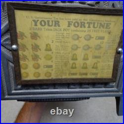 Vintage Coin Op Puritan Baby Bell Trade Simulator, 5 Cent Vending Machine, Works