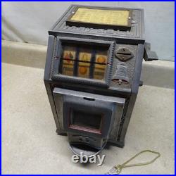 Vintage Coin Op Puritan Baby Bell Trade Simulator, 5 Cent Vending Machine, Works