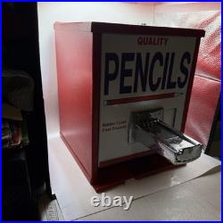 Vintage Coin Op Quality Pencil Dispenser Red