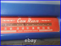 Vintage Coin Operated Hotel Motel Radio Blue