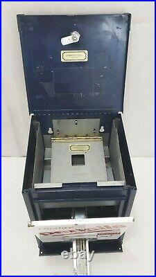 Vintage Coin Operated Pencil Dispenser Vending Machine Tabletop or Wall STEEL