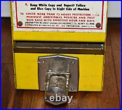 Vintage Coin Operated REBCO Travel Protection Insurance 25 Cent Machine