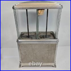 Vintage Double Nugget 1 Cent Gumball Peanut Vending Machine Coin Op See Cond