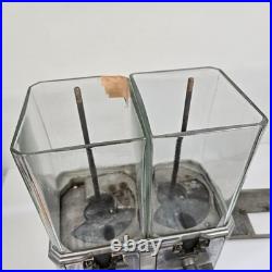 Vintage Double Nugget 1 Cent Gumball Peanut Vending Machine Coin Op See Cond